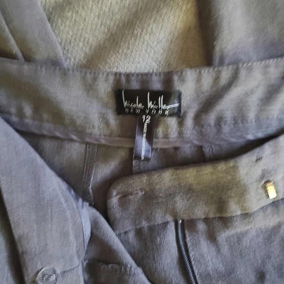Nicole Miller New York size 12 gray trouser pants - Picture 2 of 4
